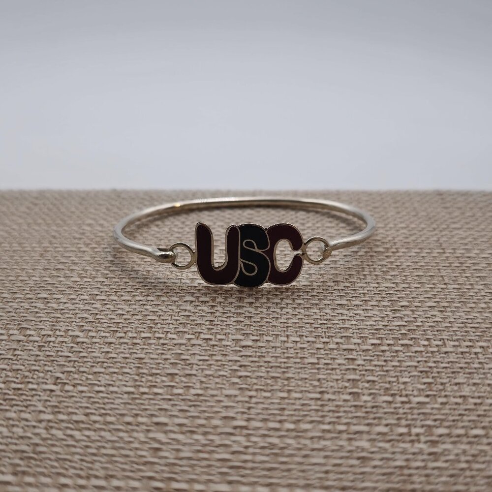 6.25 Inch Sterling Silver University of Southern California Bracelet B339